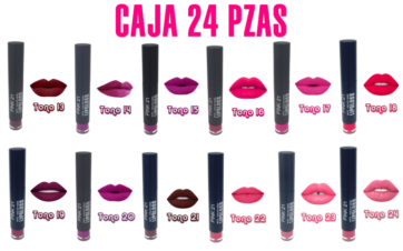 Caja Lip Gloss Matte Larga Duracion Pink 21 24 piezas Gama B M729-CAJA