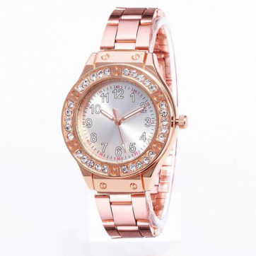 Reloj metal rosa diamantes R2525