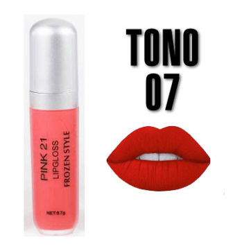 Labial LipGloss Frozen Style Pink 21 tono 7 M1408