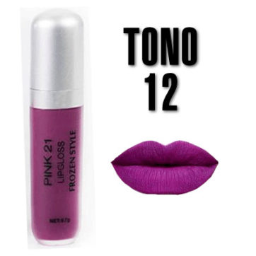 Labial LipGloss Frozen Style Pink 21 tono 12 M1413