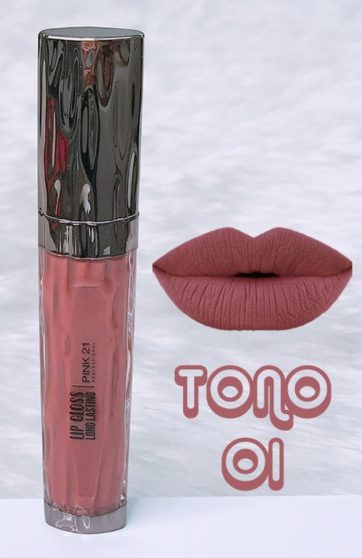 Labial Lip Gloss Long Lasting tono 1 Pink 21 M1512