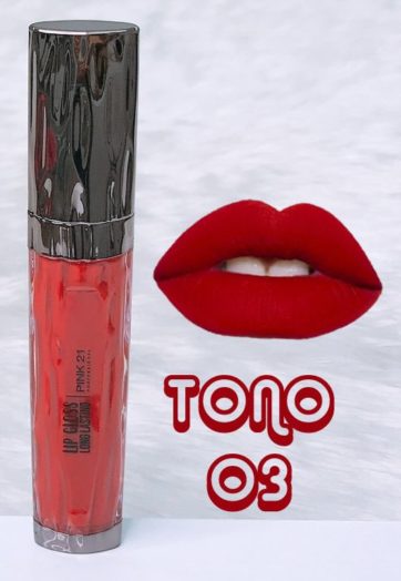 Labial Lip Gloss Long Lasting tono 3 Pink 21 M1514
