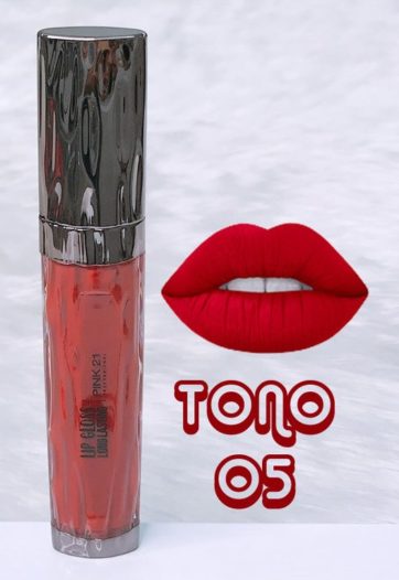 Labial Lip Gloss Long Lasting tono 5 Pink 21 M1516