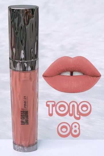 Labial Lip Gloss Long Lasting Tono 8 Pink 21 M1520