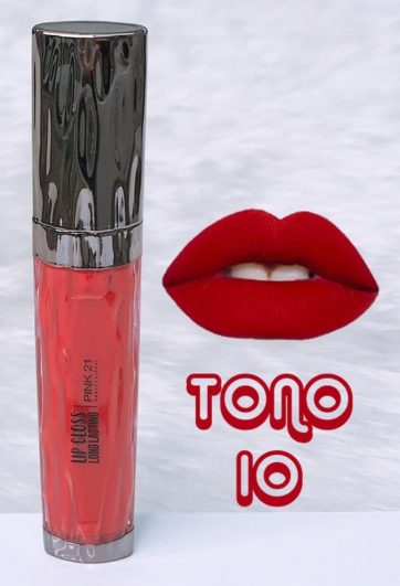 Labial Lip Gloss Long Lasting tono 10 Pink 21 M1522