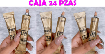 Caja 24 piezas Maquillaje Extreme Cover Foundation 24 Hours 3 tonos Pink 21 M1737-CAJA